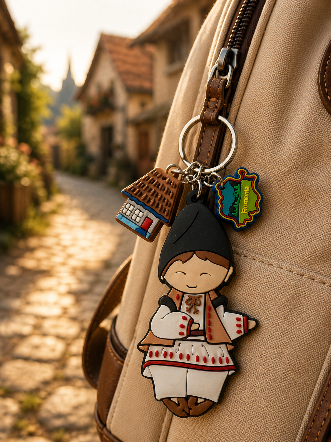 Set Breloc Tradițional Flăcău – Cadou Folk Românesc