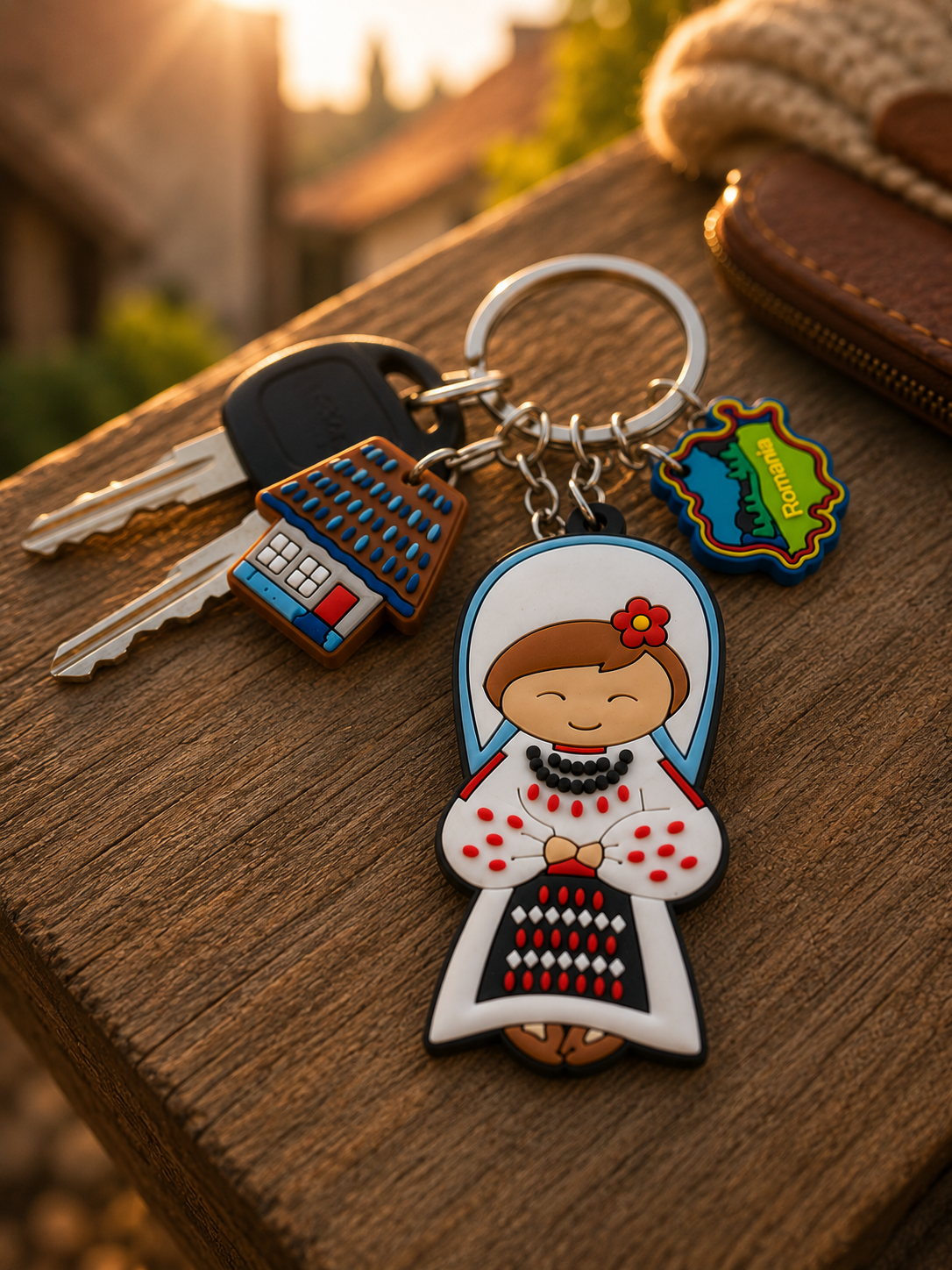 Set Breloc Tradițional Mândră – Cadou Folk Românesc