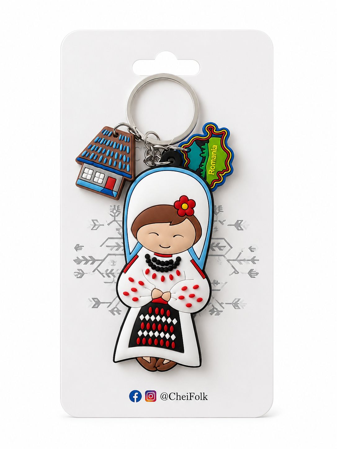 Set Breloc Tradițional Mândră – Cadou Folk Românesc
