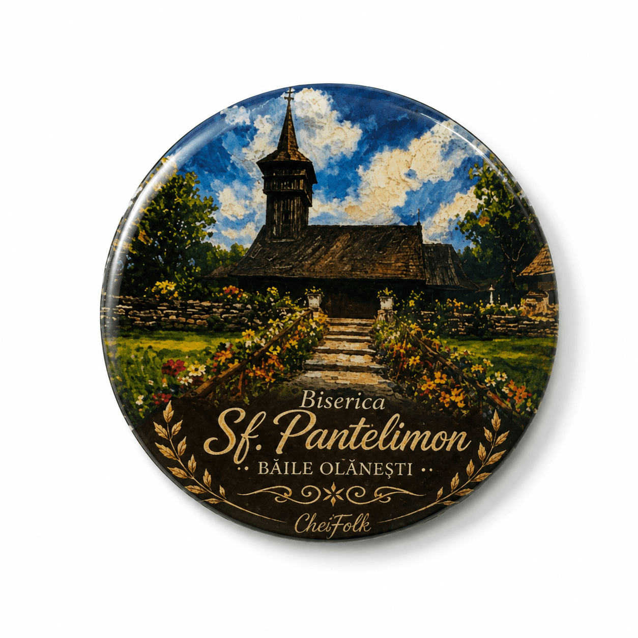 Magnet de frigider Băile Olănești biserica