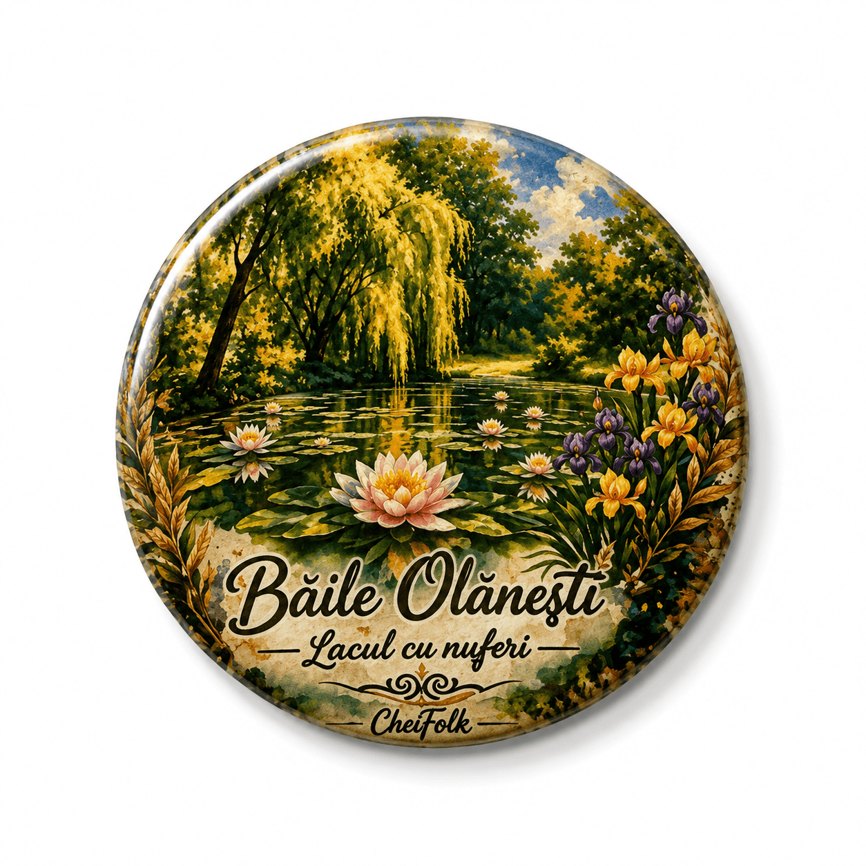 Magnet turistic Băile Olănești cu lac și nuferi